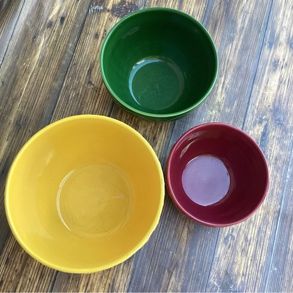 Authentic Kitchen 3 Nesting Serving Bowls Autumn Fall...